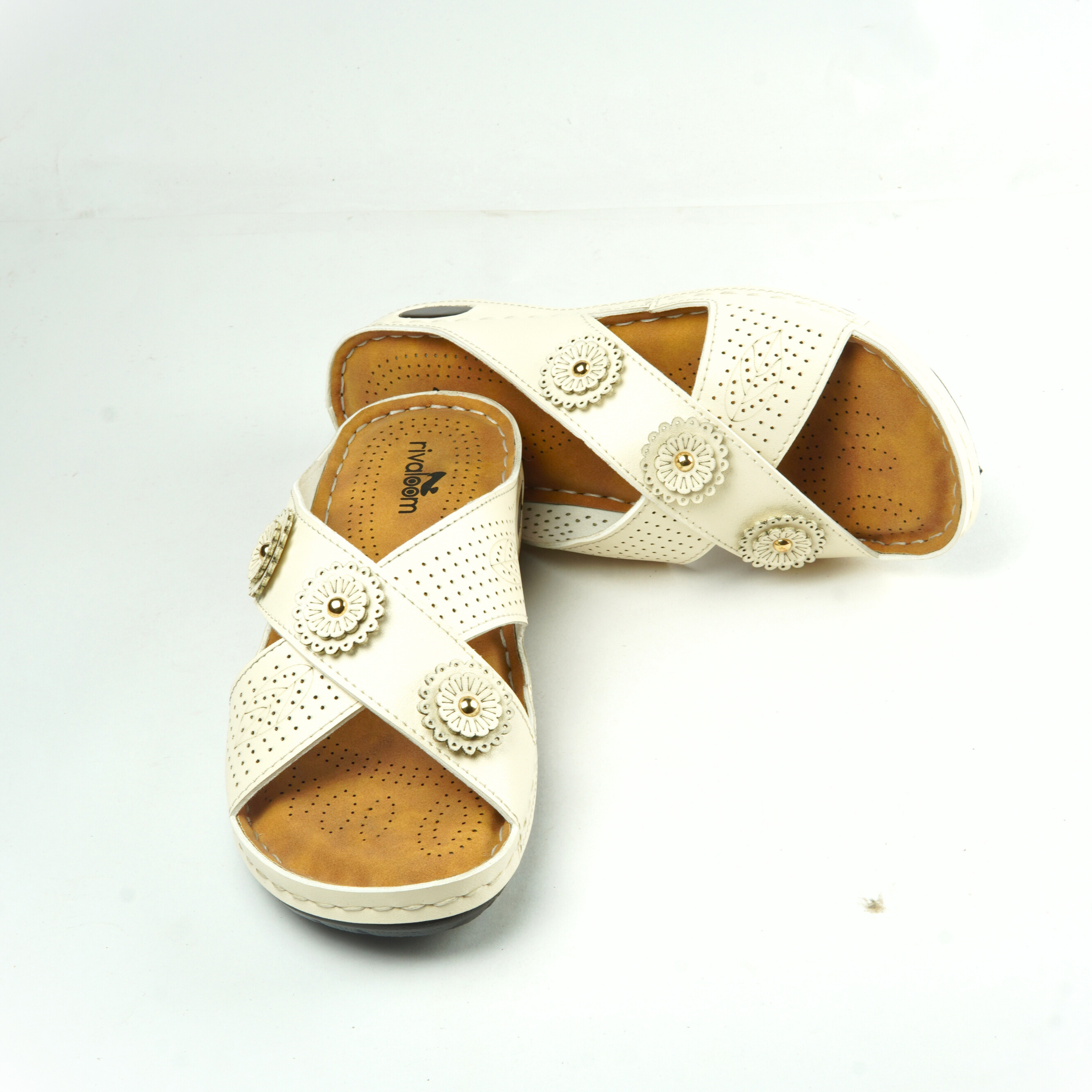 Rivaloom Women Stylish Soft Sole Orthopedic Comfort Slip-On Sandals | Lightweight & Trendy Casual Footwear"