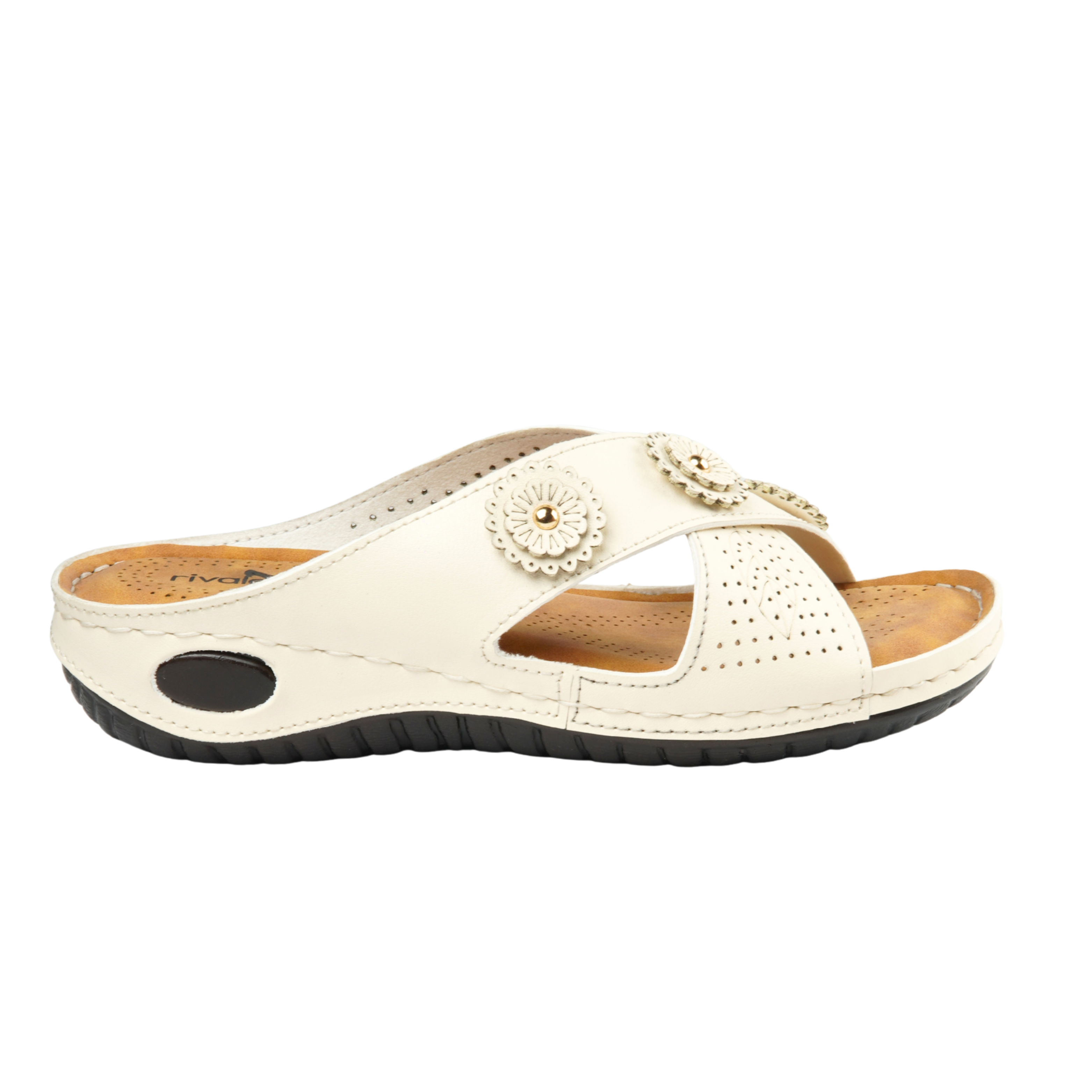 Rivaloom Women Stylish Soft Sole Orthopedic Comfort Slip-On Sandals | Lightweight & Trendy Casual Footwear"